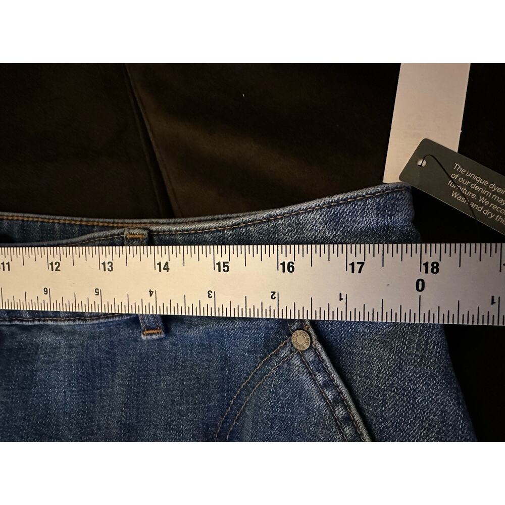 Talbots Denim Midi Button Front Skirt Size 14 New Blue Jean Classic Casual - Picture 8 of 9